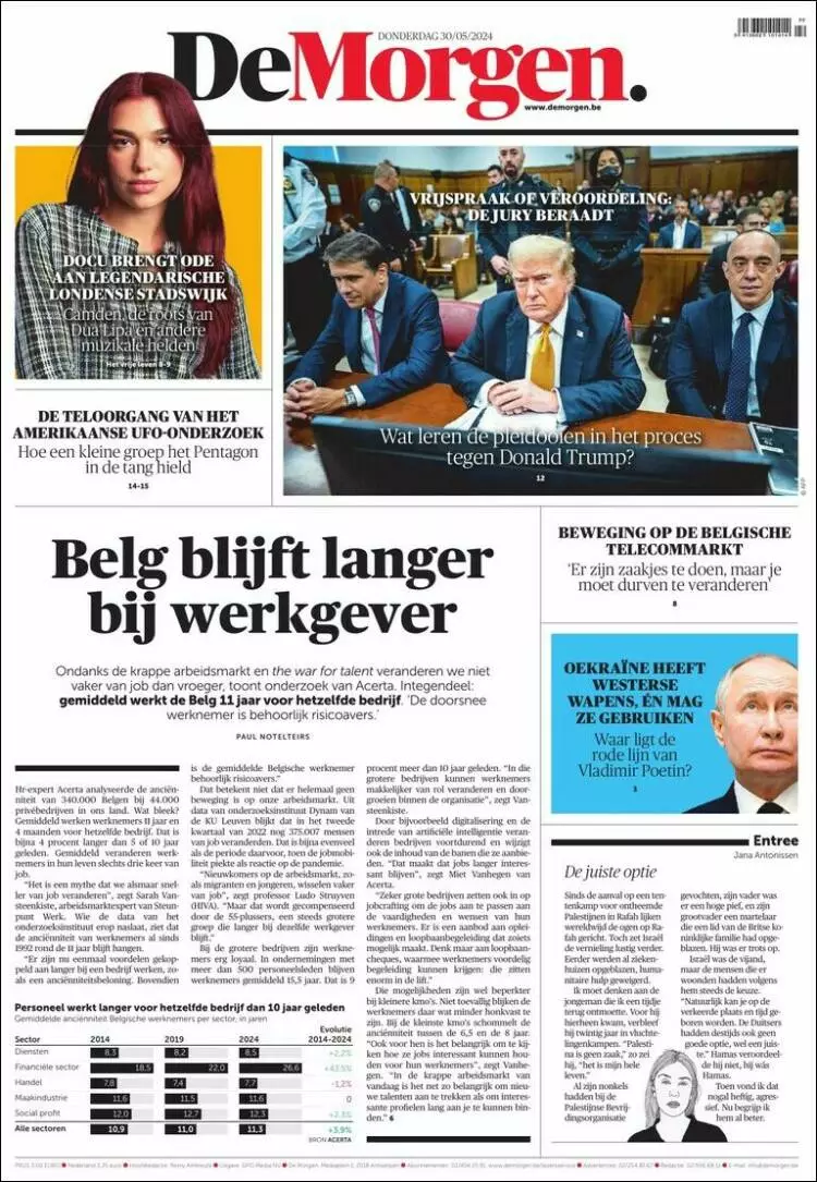 Prima-pagina-de morgen-edizione-di-oggi-30-05-2024